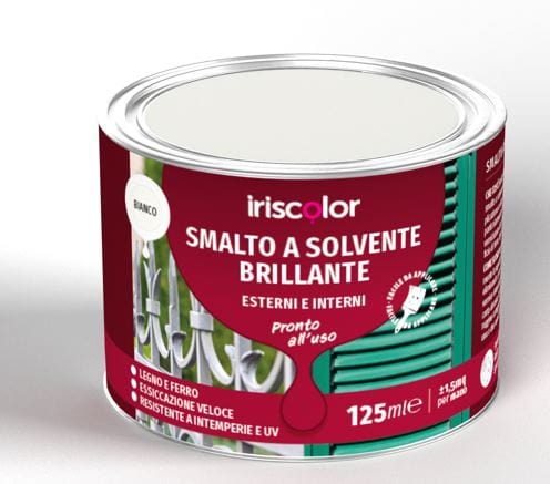 Bricocenter IRIS COLOUR BRIGHT WHITE SOLVENT ENAMEL 125 ML