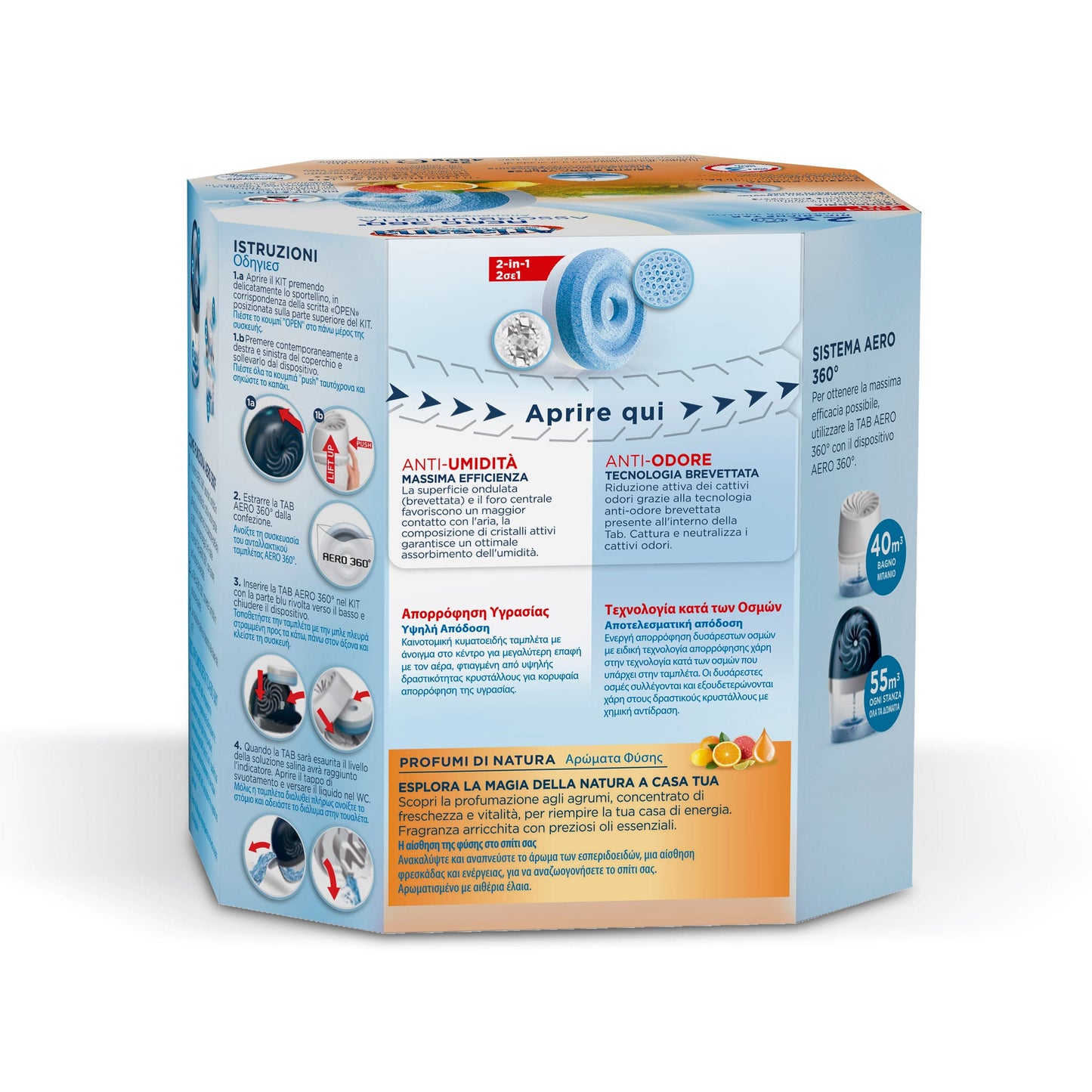 Bricocenter ARIASANA AERO 360 TAB BIPACK CITRUS 450GR