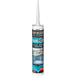ACETIC SILICONE BATHROOMS AND KITCHENS WHITE 2 HOURS SARATOGA 280 ML