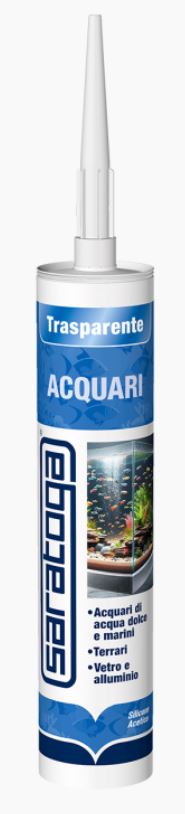 ACETIC SILICONE FOR AQUARIUMS TRANSPARENT SARATOGA 280 ML