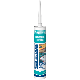 ACETIC SILICONE BATHROOMS AND KITCHEN ANTI-MOLD TRANSPARENT SARATOGA 280 ML