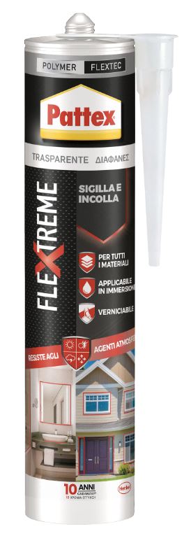 ASSEMBLY GLUE SEALANT ALL MATERIALS ALSO IMMERSION FLEXTREME TRANSPARENT 280GR