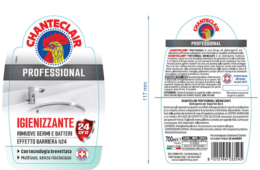 PROFESSIONAL CLEANER SANITIZING 24H 700 ML CHANTECLAIR