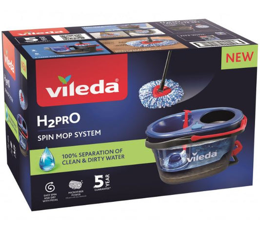 Sistema lavapavimenti- h2 pro spin mop con centrifuga