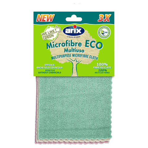 Arix wlg – 100% recycled microfibre all-purpose cloths, set of 3