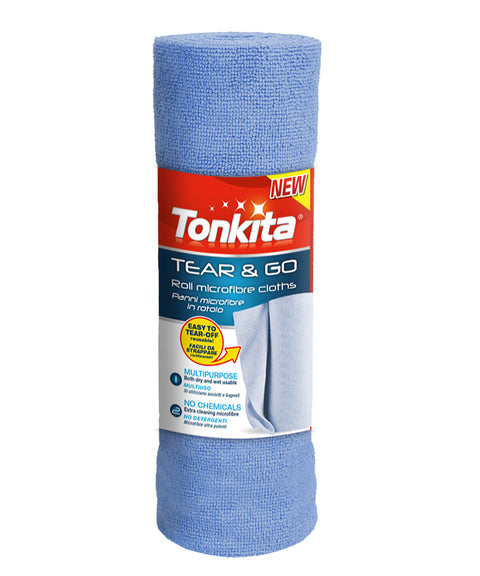 Microfibre roll, 20 pieces – 30x30cm – light blue Tonkita