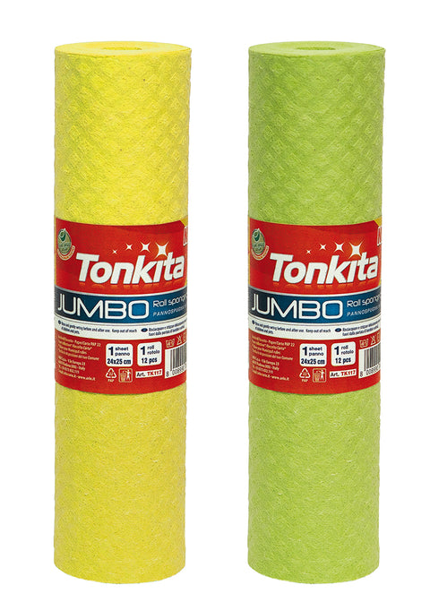 Yellow and green terry cloth jumbo roll - Tonkita
