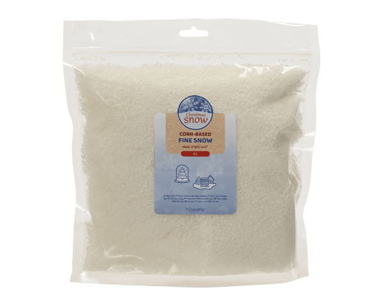 Fine artificial snow, 26x24x6cm, realistic-looking, for decorations