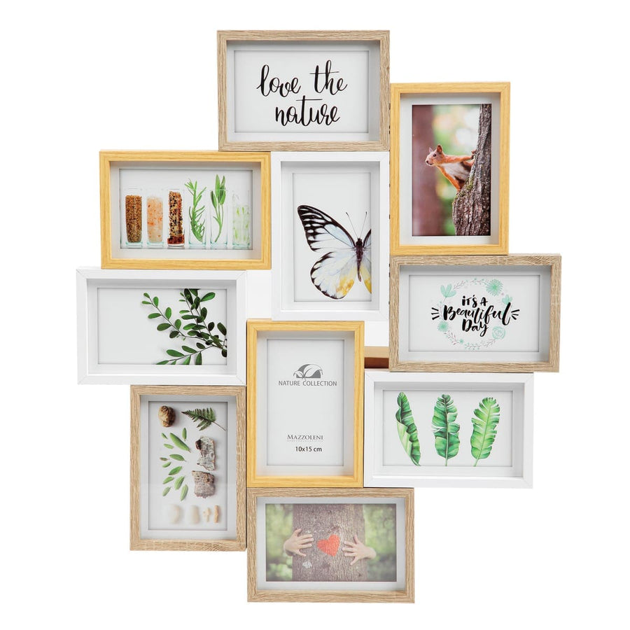Bricocenter MULTIFOTO WOOD 56X47CM 10 PLACES NATURAL WOOD