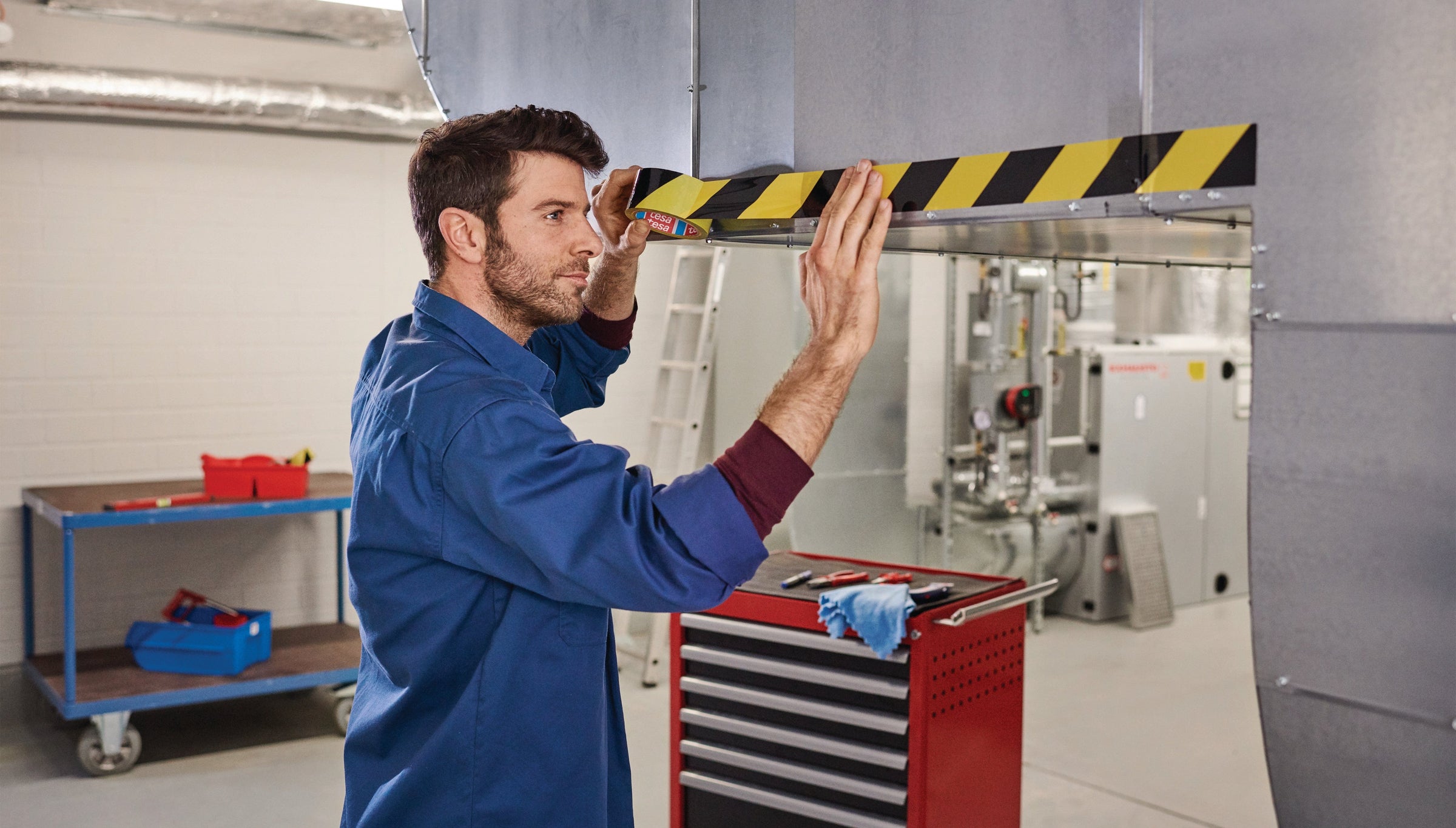 Bricocenter ADHESIVE WARNING TAPE YELLOW/BLACK 50MMX66MT
