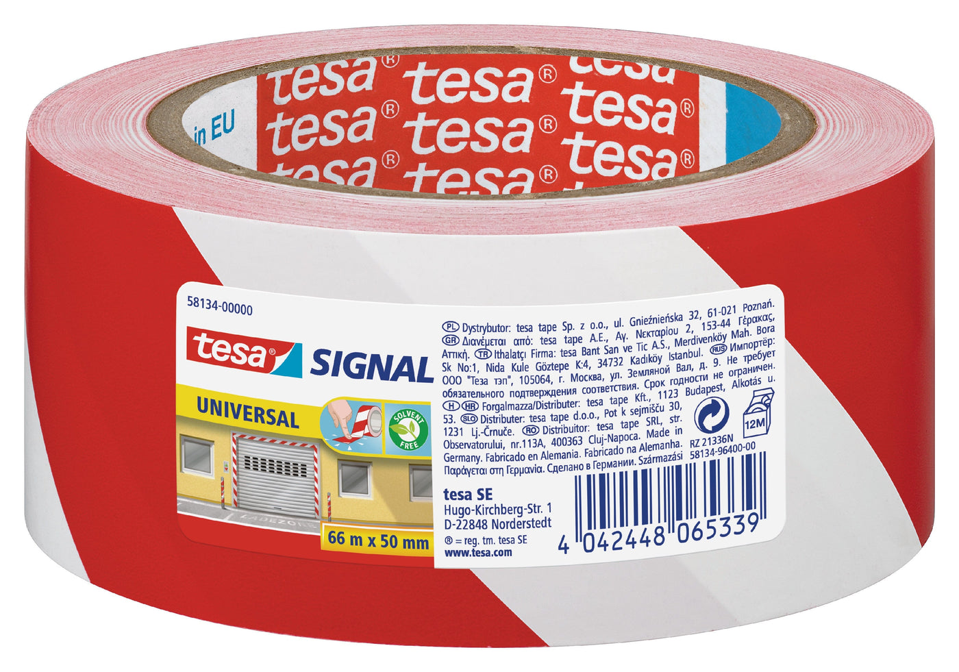 Bricocenter RED/WHITE WARNING TAPE 50MMX66MT