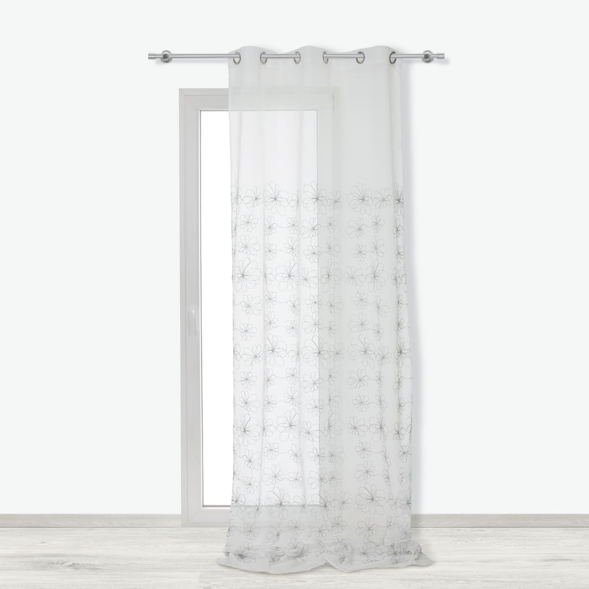Bricocenter CATERINA FILTER CURTAIN WHITE 140X290 CM WITH EYELETS