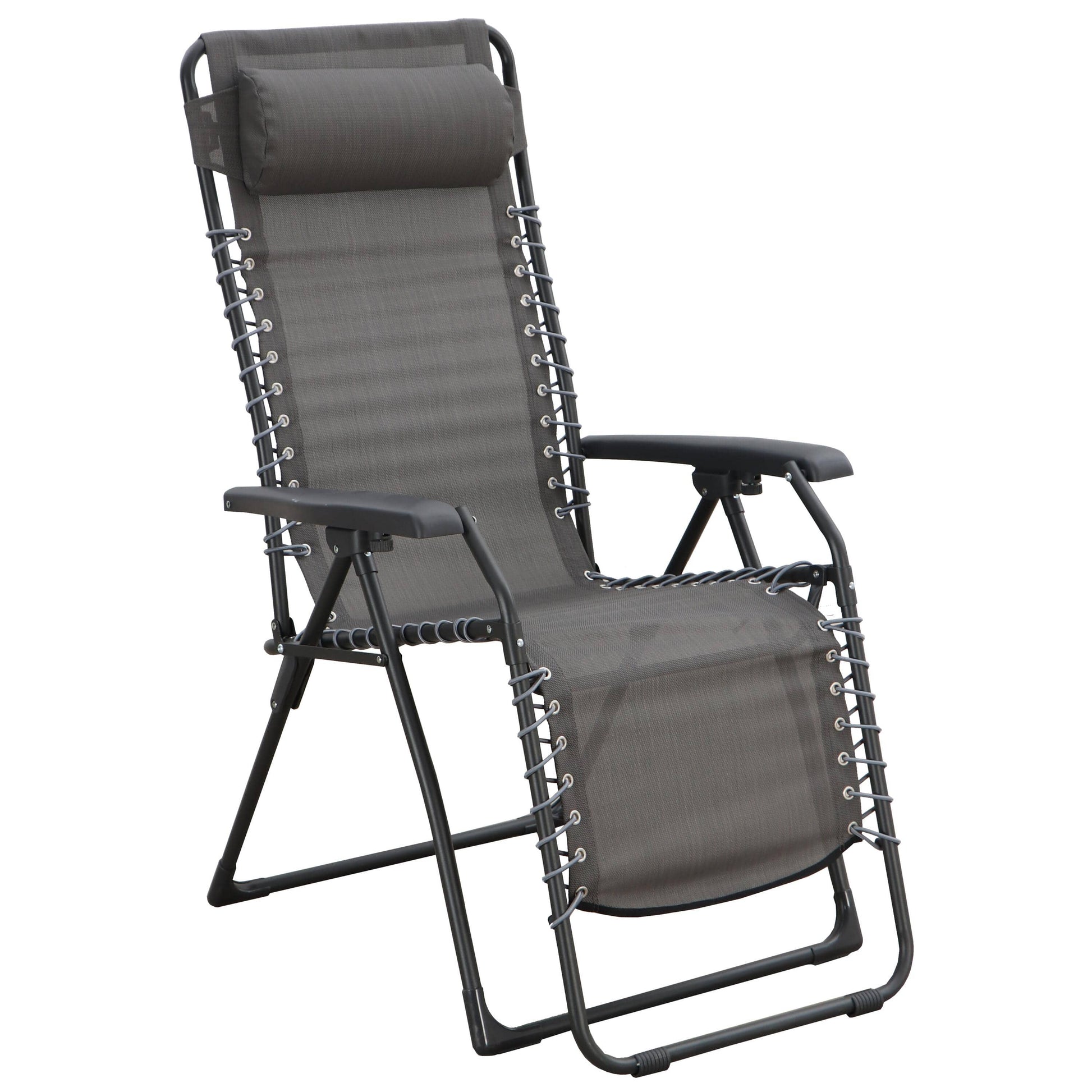 Bricocenter ZERO GRAVITY Armchair textilene steel 91X65.5X116 with light gray cushion