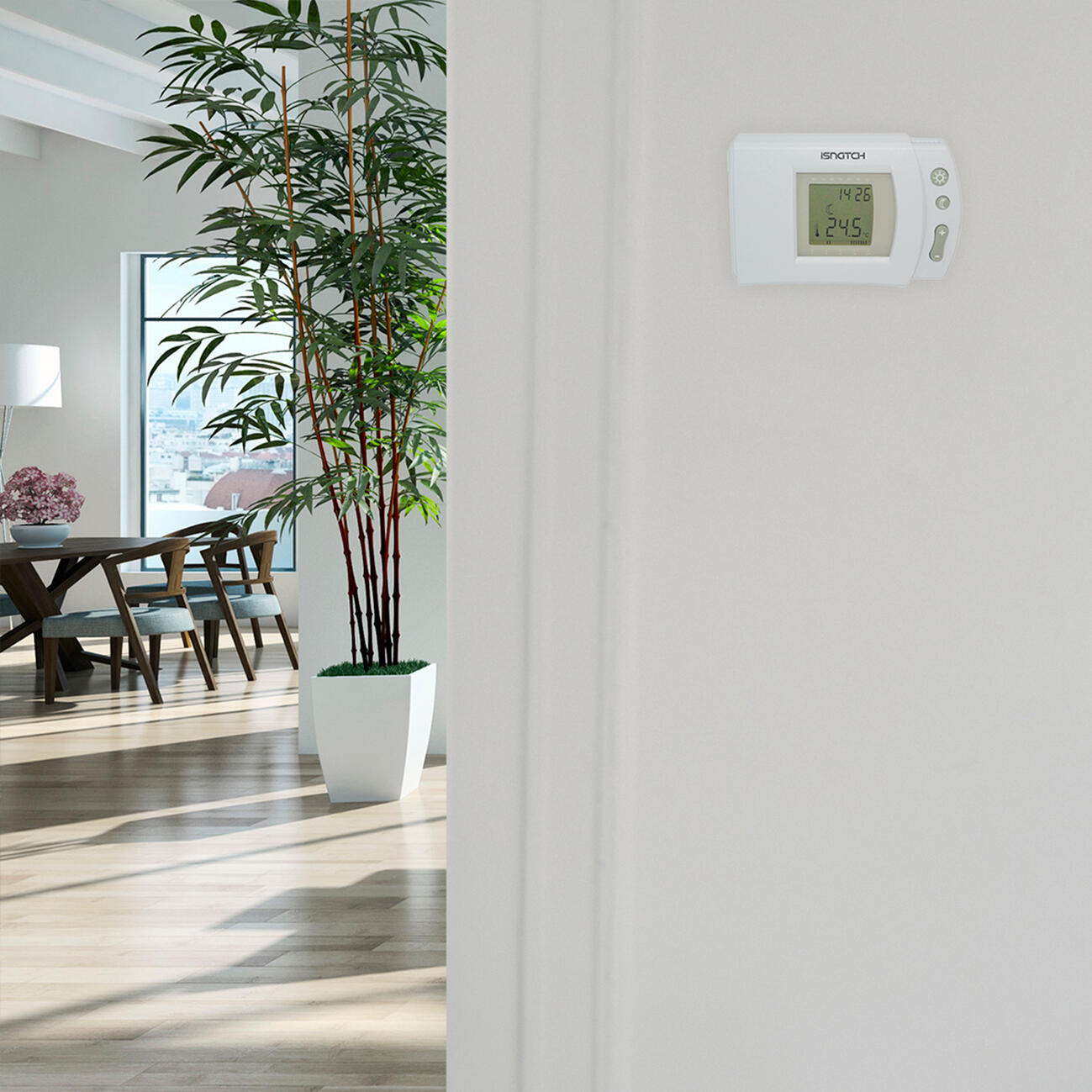 Digital weekly programmable thermostat