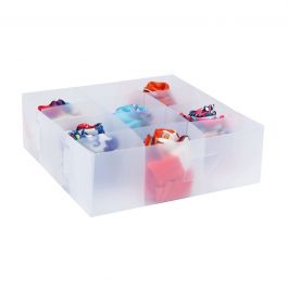 ORGANISER FOR 12-SDRAWER BOXES W30.5xD30.5xH10CM TRANSPARENT PLASTIC