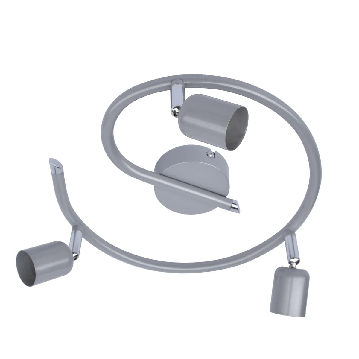 Bricocenter FARETTI BASIC METALLO SPIRALE SILVER 3XGU10=50W