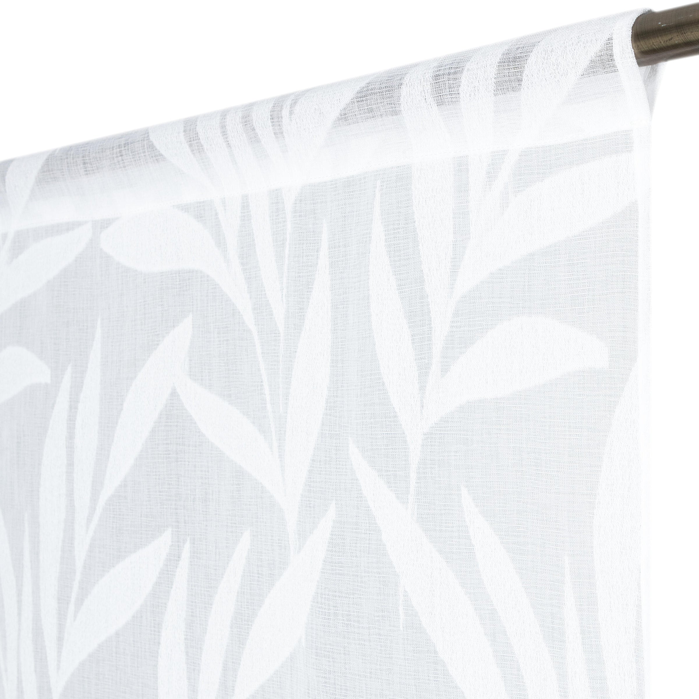 Velora café curtain, white, 60x240 cm