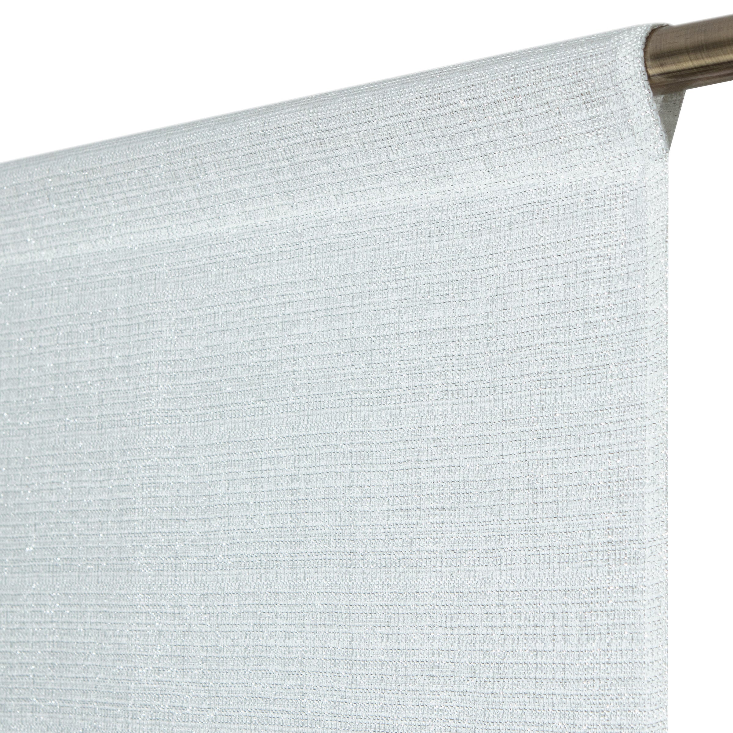 Lazaro curtain, white and silver, 60x170cm