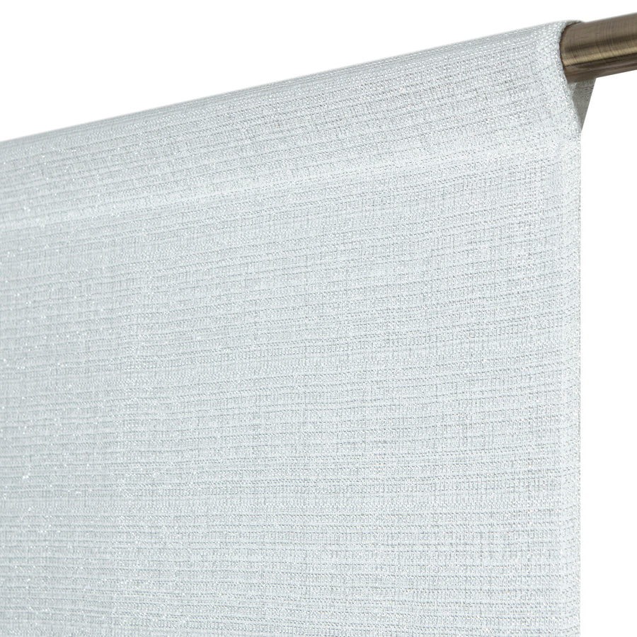 Lazaro curtain, white and silver, 60x170cm
