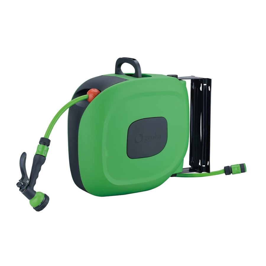 Bricocenter GEO AUTOMATIC WALL-MOUNTED HOSE REEL 15 M OF 12.5 MM HOSE AND MULTI-JET GUN