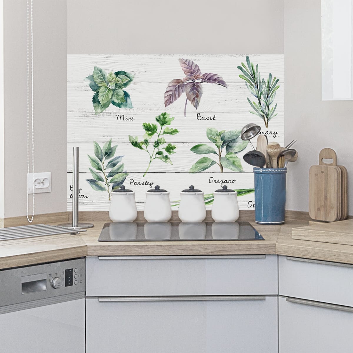 Bricocenter STICKER KITCHEN PANEL SHABBY SPICES 45X65 CM