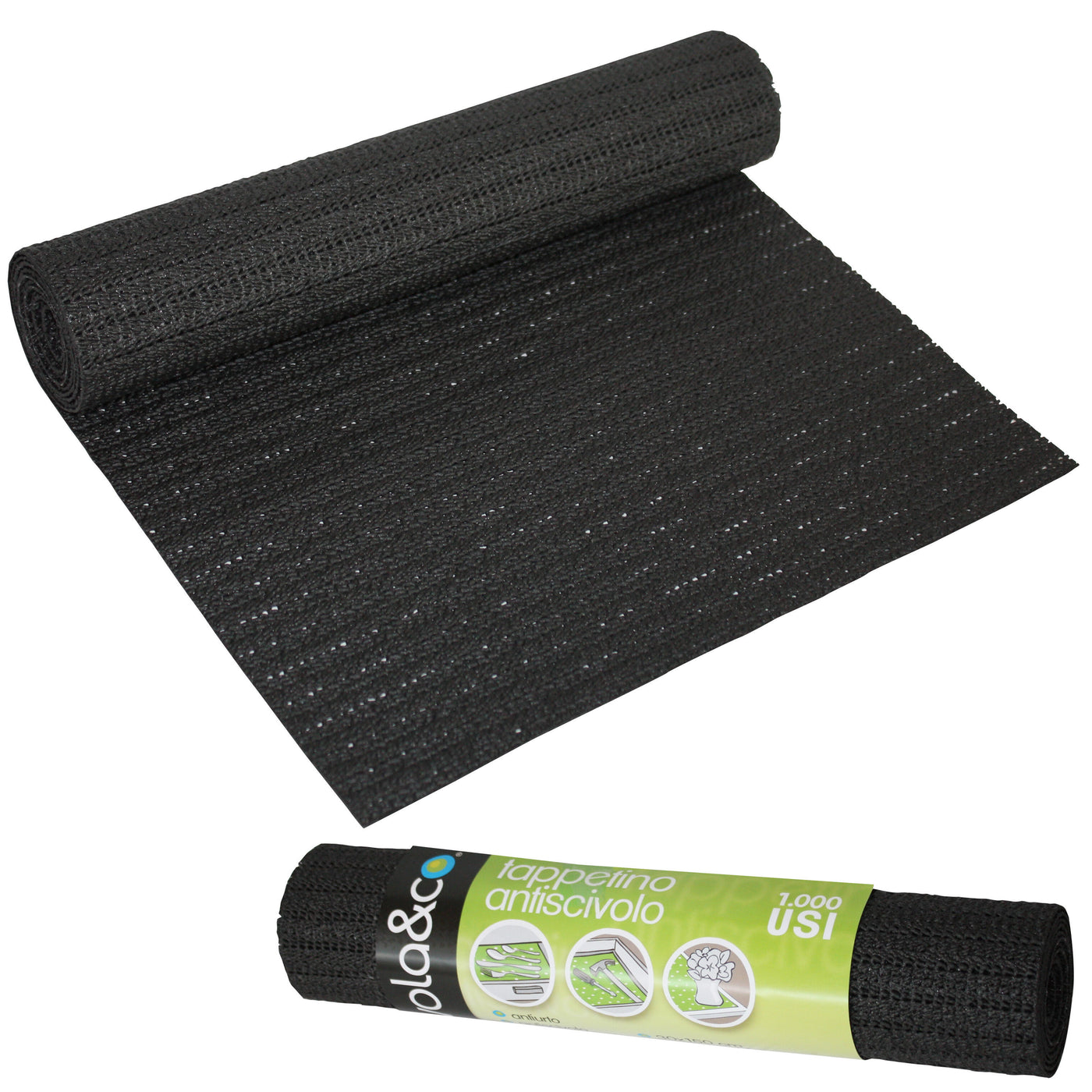 Ares Black non-slip mat, 30 x 150 cm