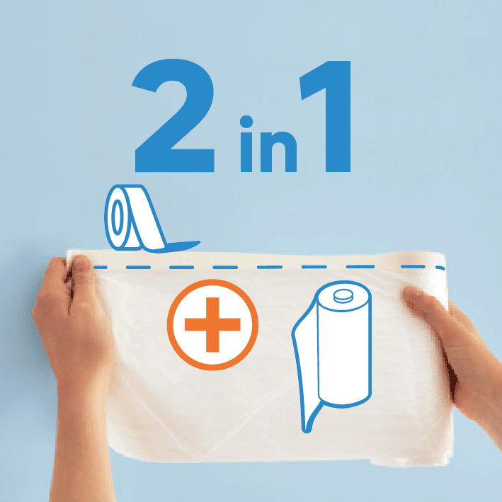 SUPER LIGHT PLASTIC PROTECTION ROLL WITH 7 MICRON DEXTER TAPE 0.55X20MT