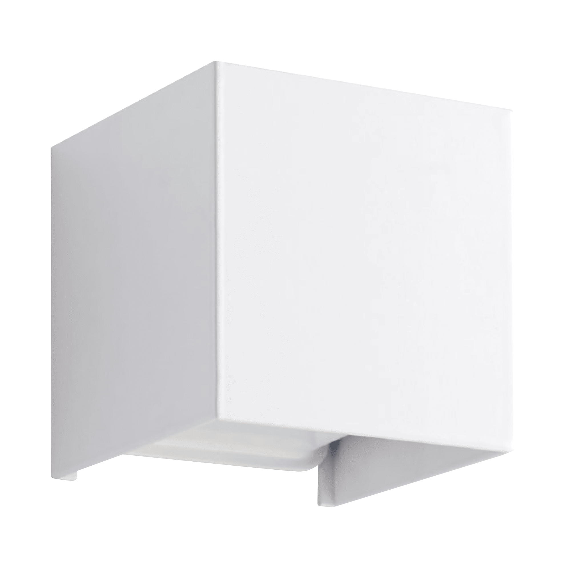 Kubbo wall light, white metal, 10x10x10cm, 9W LED, warm light