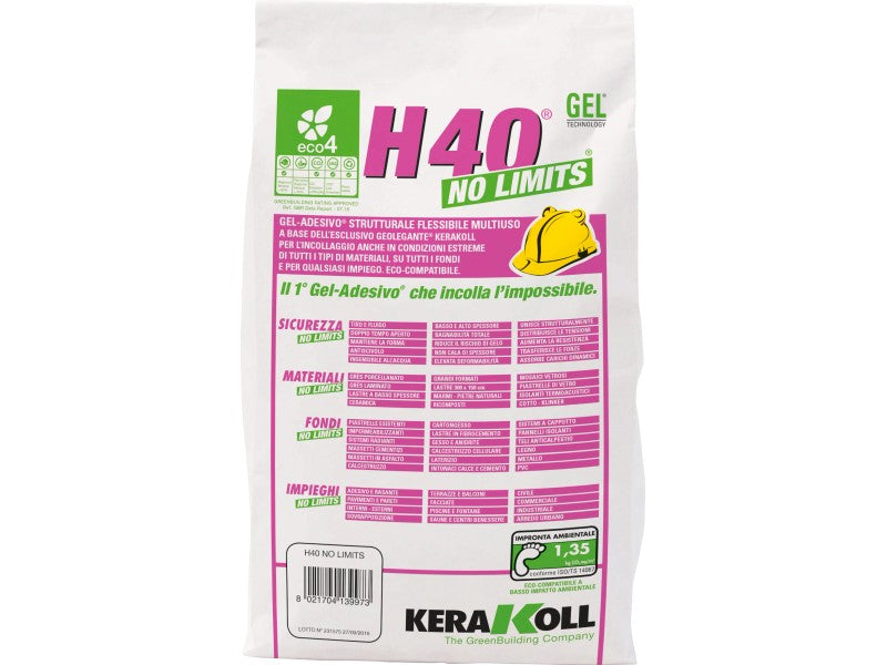 COLLA X PIASTR 5 KG GRIGIO H40 NO LIMIT