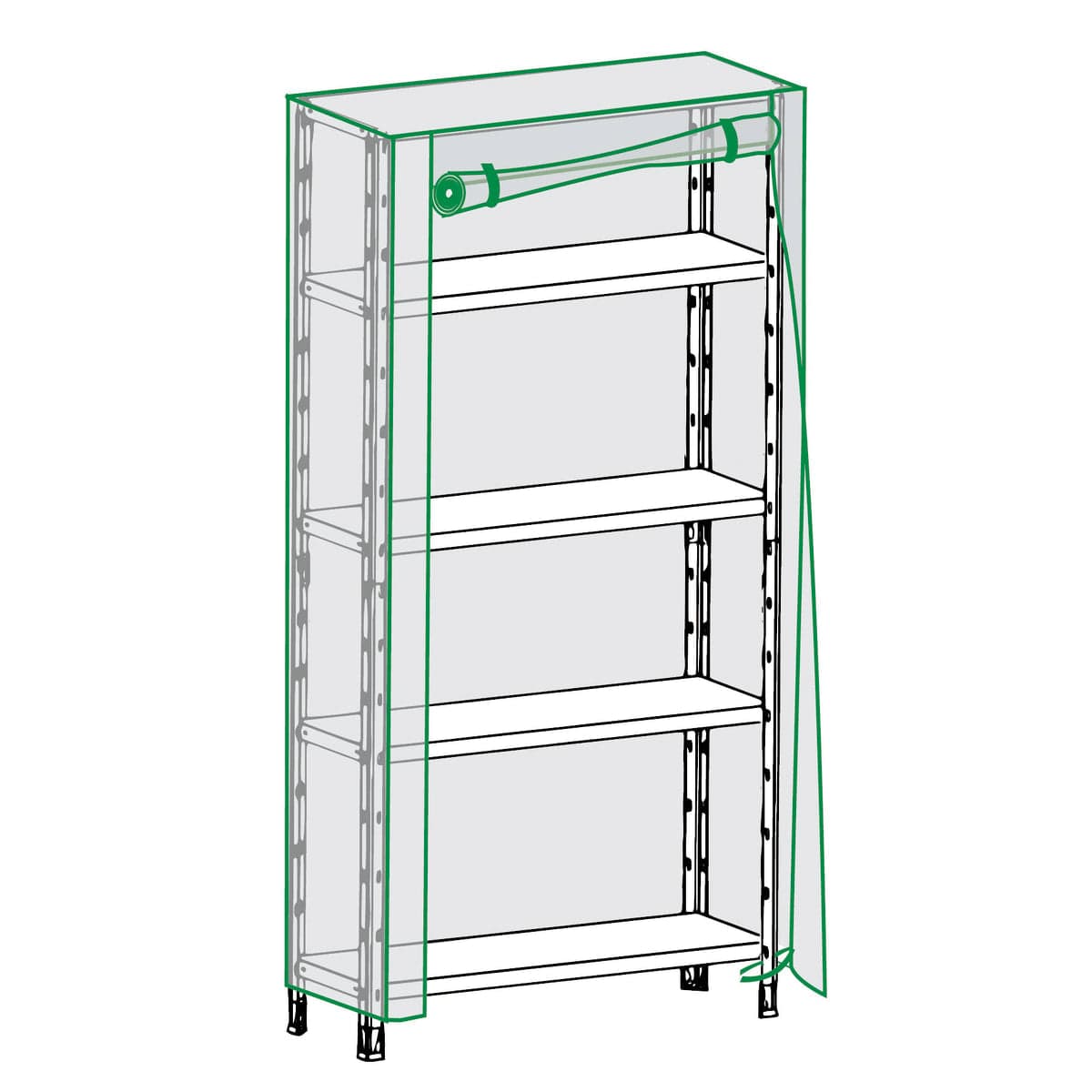 Bricocenter CUSTODIA PER SCAFFALE L100xP40xH185CM IN PLASTICA TRASPARENTE