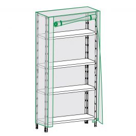 TRANSPARENT PLASTIC SCAFFOLDING CASE W90xD40xH185CM