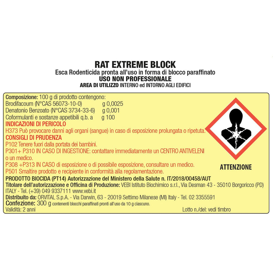 Bricocenter PARAFFIN BLOCK RAT POISON 300 G
