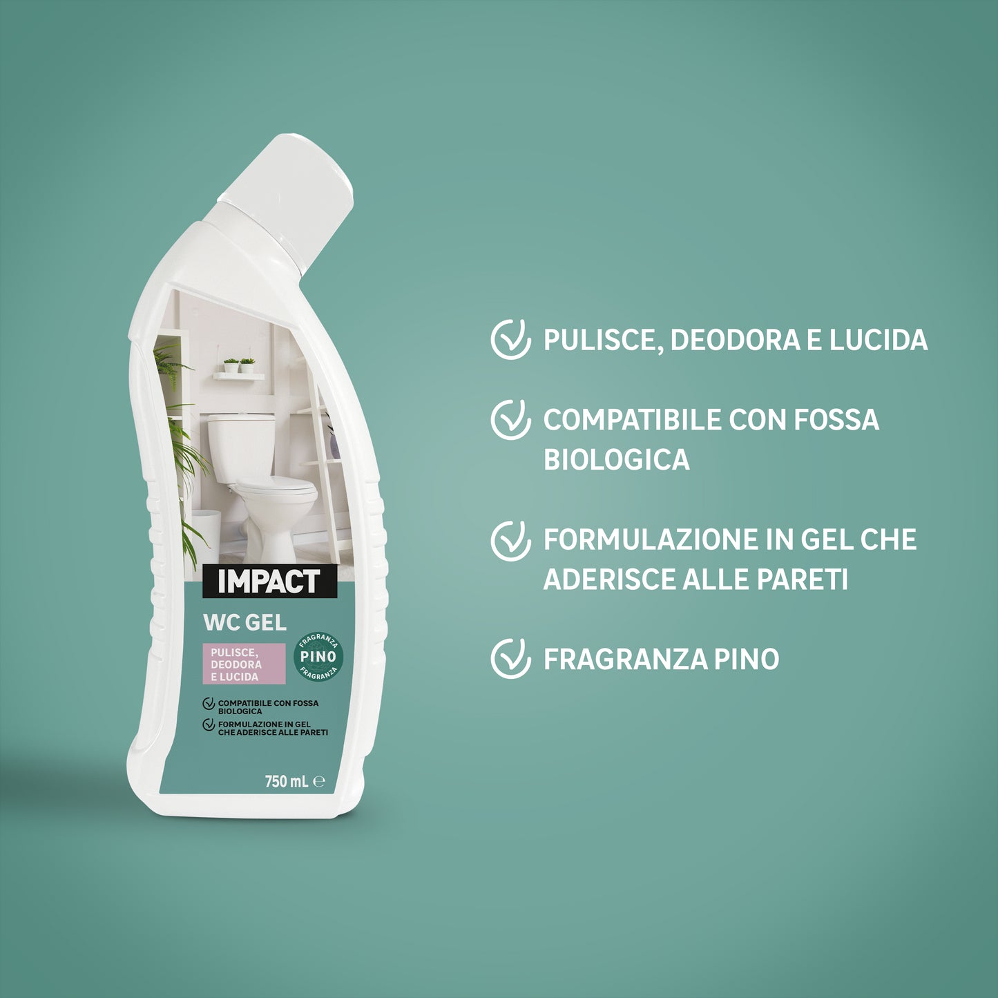 DESCALING TOILET GEL 750 ML IMPACT