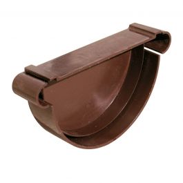 GUTTER CAP 125 MM BROWN