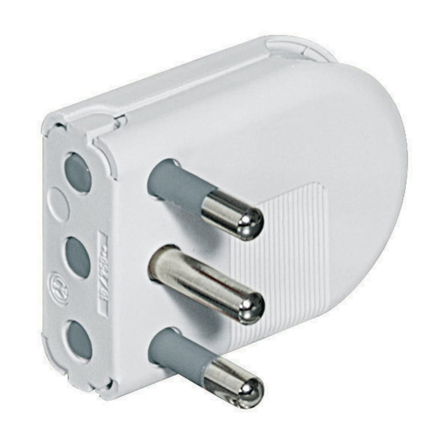 Bricocenter 16A PLUG SWIVEL PINS WHITE