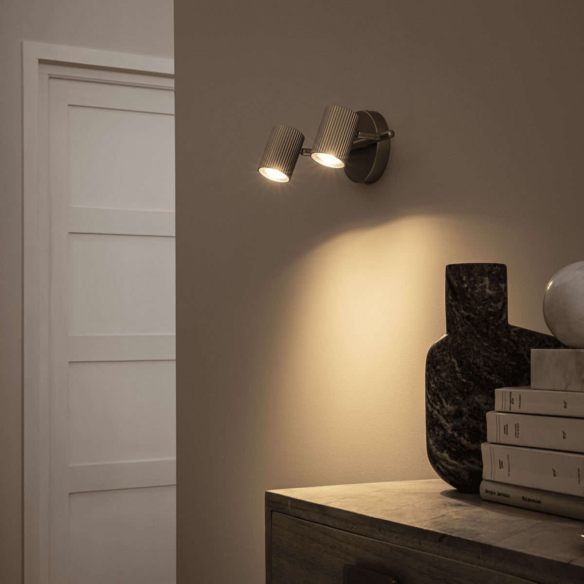 Fabio Matallo gold spotlights, L25cm, 2xGU10