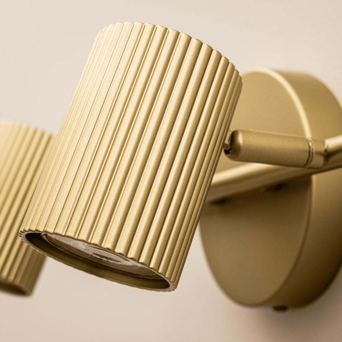 Fabio Matallo gold spotlights, L25cm, 2xGU10