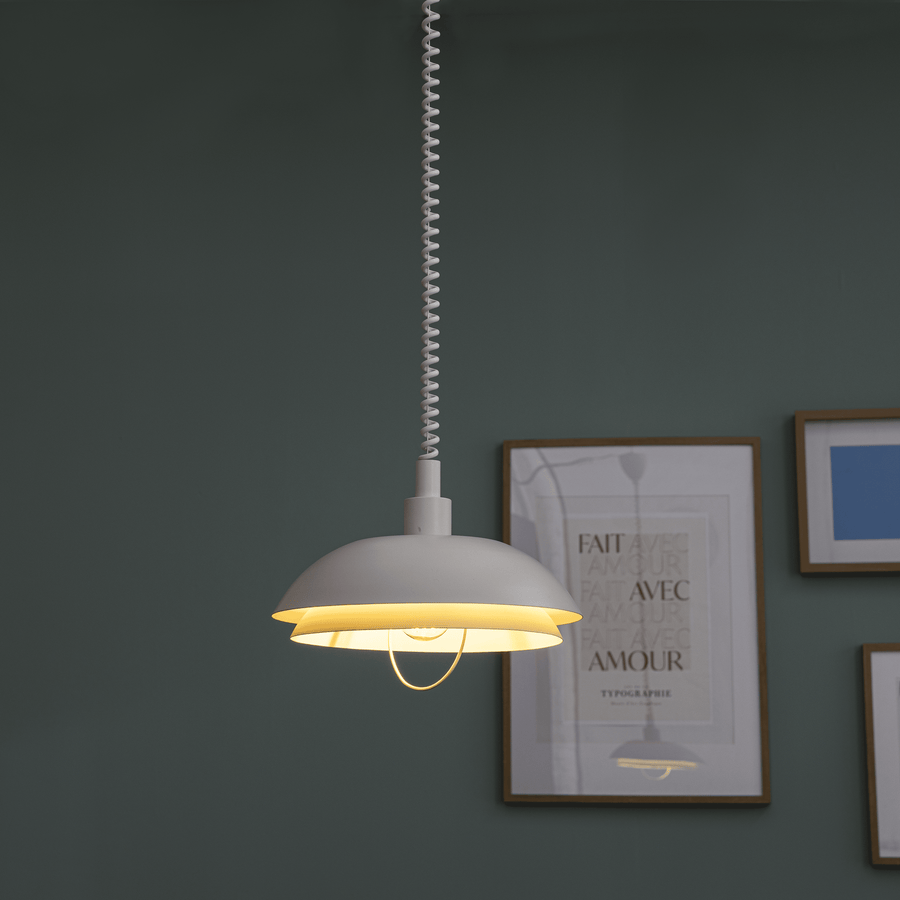 Ysalis white metal pendant light, 32 cm diameter, E27 socket (20W)