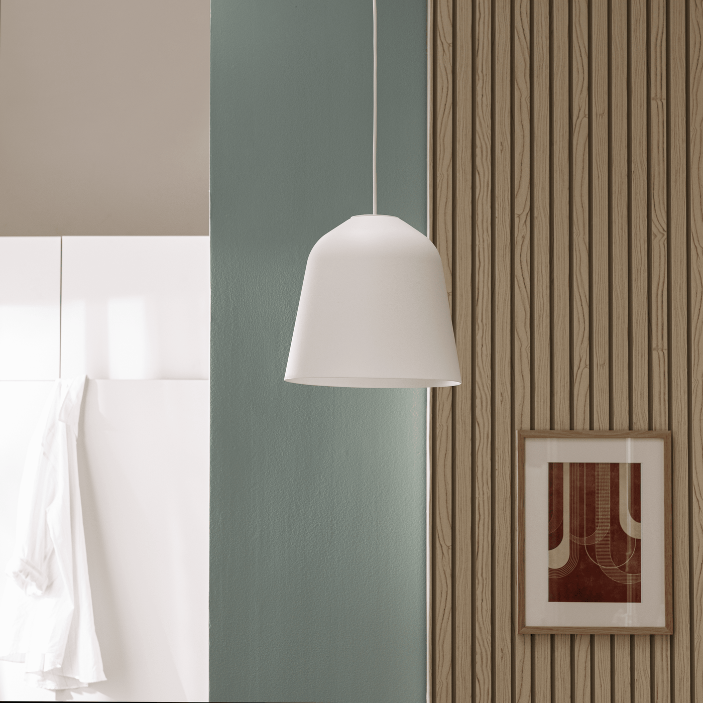 Lampadario bizen plastica bianco d27 e27=60w