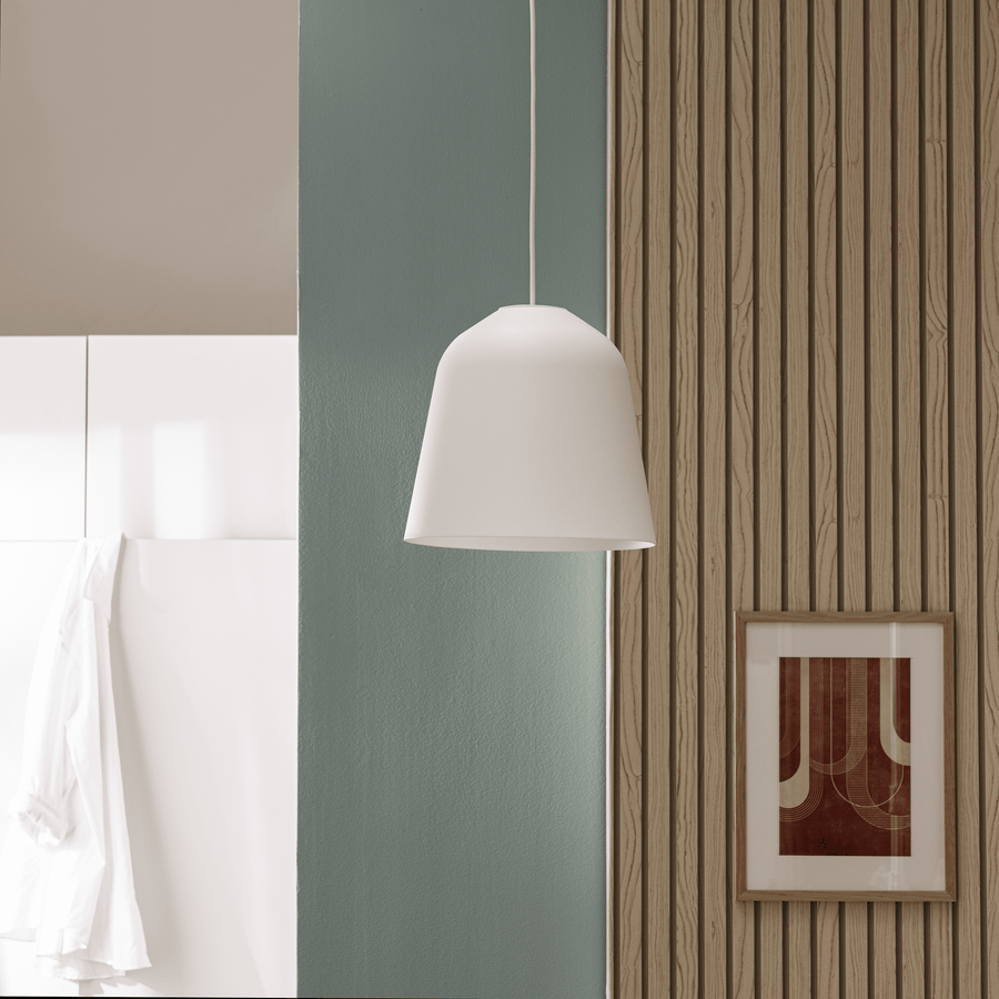 Lampadario bizen plastica bianco d27 e27=60w