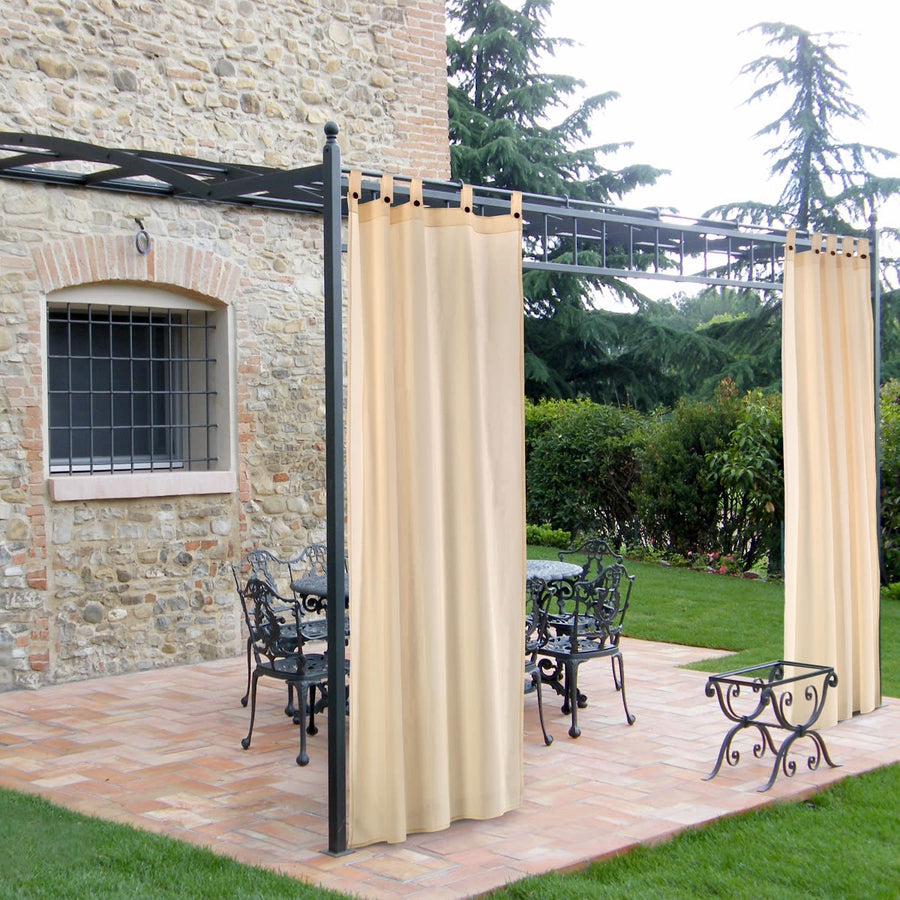 Bricocenter GAZEBO TENT 150X270 COT./POLI. CREAM W/SUNSHADES AND BUTTONS