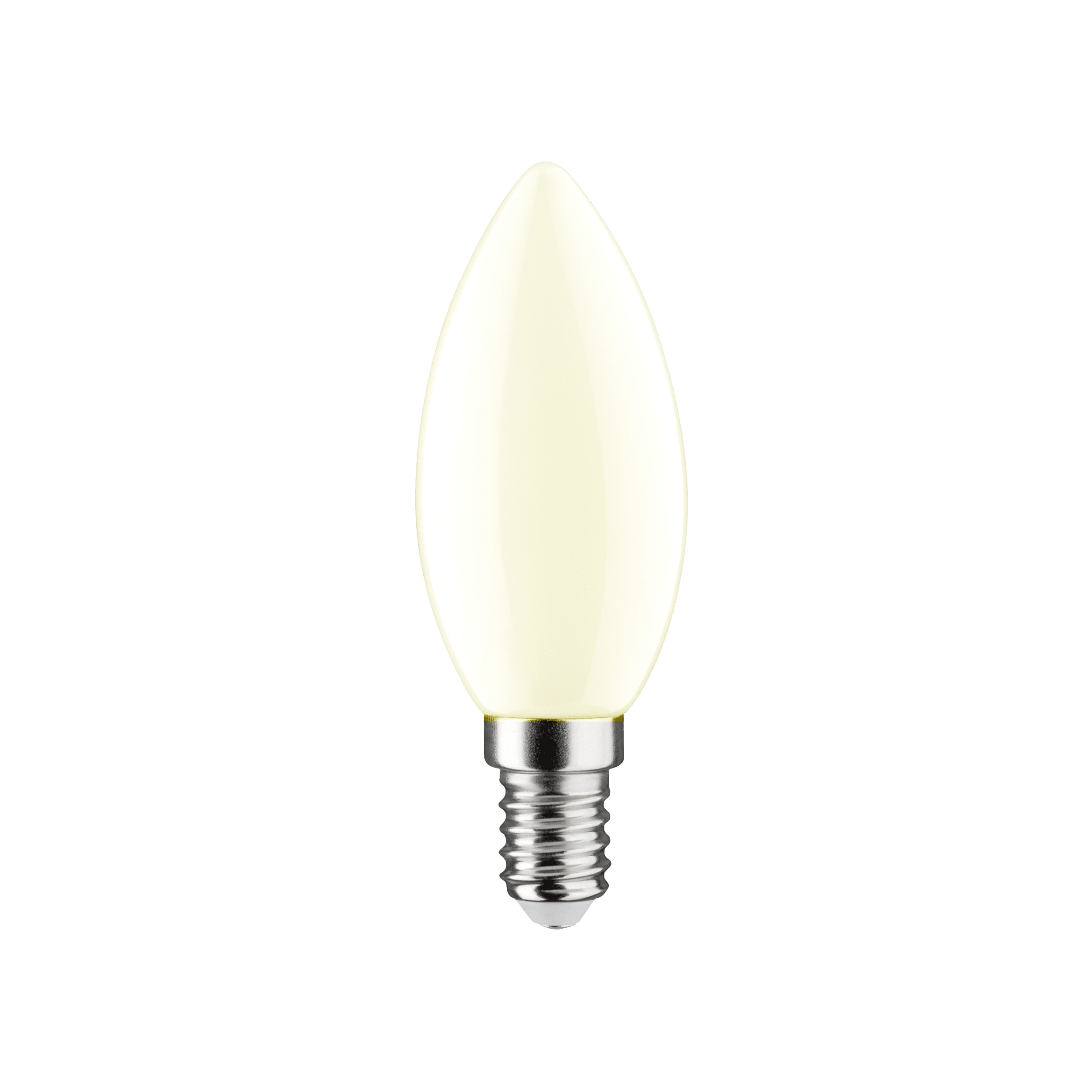 E14 LED bulb = 40W, frosted candle, warm light