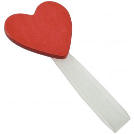 BURGUNDY WOOD HEART MAGNET