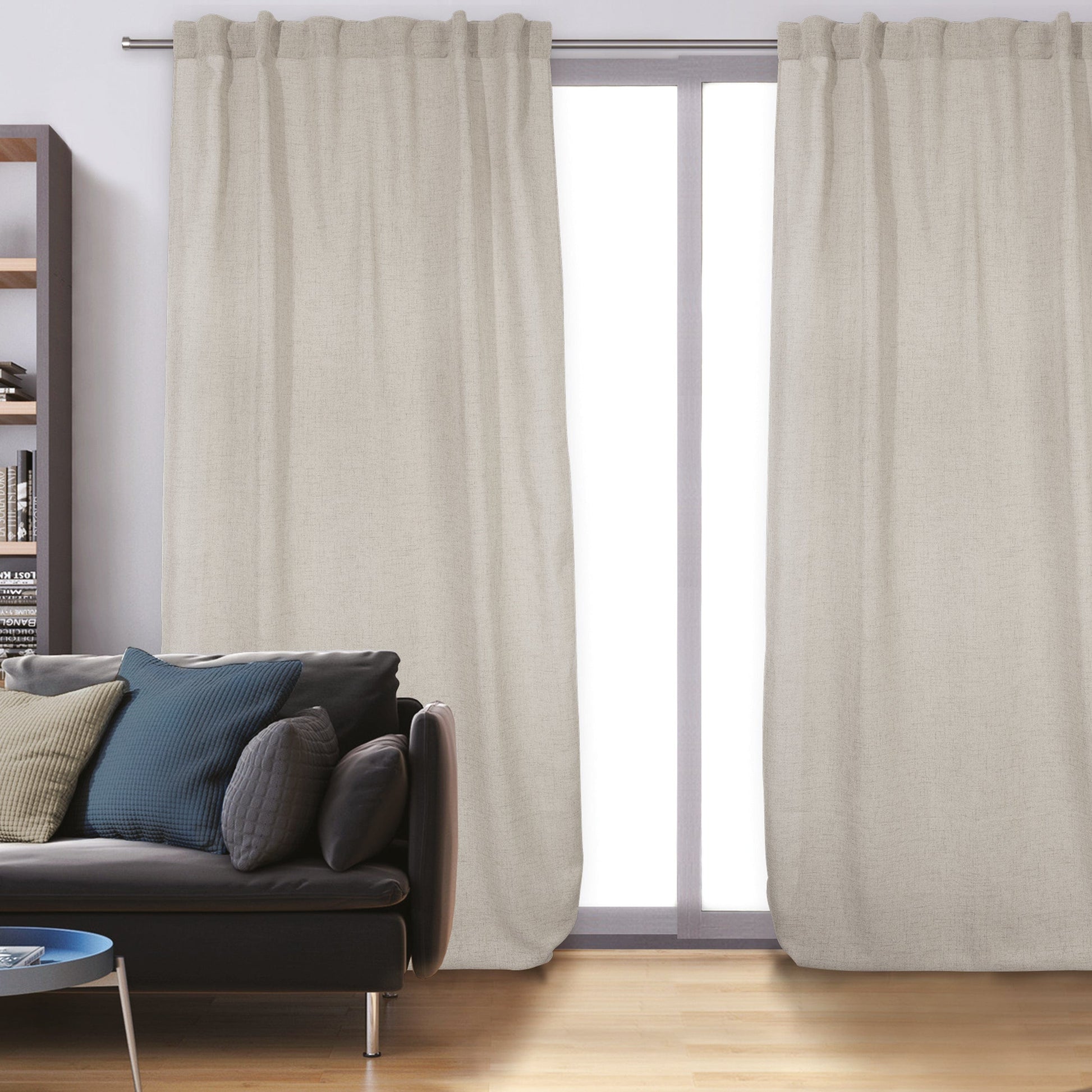 Bricocenter LIGHT GREY OPAQUE COLOSO CURTAIN 135X280 CM WITH LOOP AND WEBBING