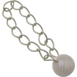 STRIATED CHAIN MAGNET WHITE D35MM