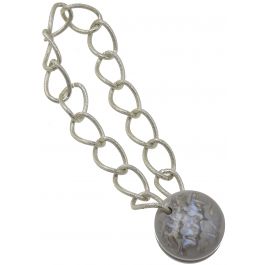 STRIPED CHAIN MAGNET GREY D35MM