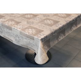 WAXED TABLECLOTH 140X180CM LILY BEIGE