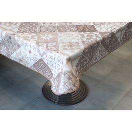 WAXED TABLECLOTH 120X160CM MAIOLICA BEIGE