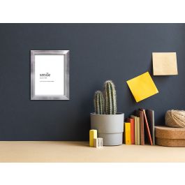 WHITE AND SILVER STRIPED FRAME 10X15 CM