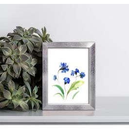 WHITE AND SILVER STRIPED FRAME 13X18 CM